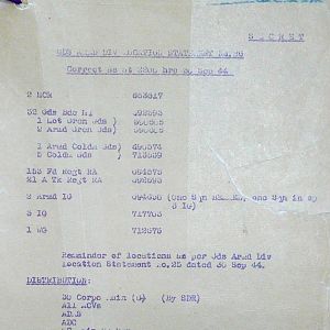 September War Diary, Guards Armoured Division, G Branch, 1944