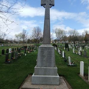 REMEMBERANCE CROSS  IN NEWBURN LEMINGTON CEMETERY