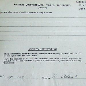 ADAMS, Cyril, 2735422, Lance Serjeant, 3rd Battalion WELSH GUARDS, Captured Italy, 21 Jun 1944 - WO 344-2-1