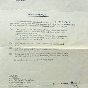 CLEMSON, William Henry, 4188865, Guardsman, 2nd Battalion WELSH GUARDS, Captured France, 25 May 1940 - WO 344-65-2