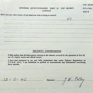 COLLEY, James Hubert, 2732667, Guardsman, 1st Battalion WELSH GUARDS, Captured France, 29 May 1940 - WO 344-68-2