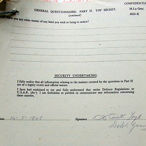 COOK, Cyril Denys, 2734306, Lance Sergeant, 2nd Battalion WELSH GUARDS, Captured France, 24 May 1940 - WO 344-71-1