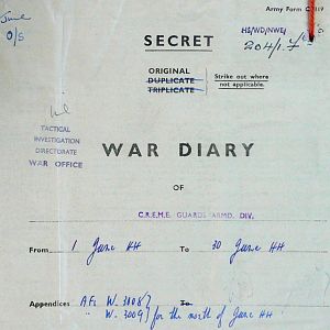 June War Diary, Guards Armoured Division C.R.E.M.E., 1944
