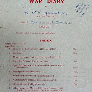 December War Diary, Guards Armoured Division C.R.E.M.E., 1944