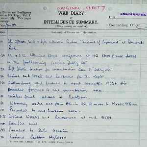 January War Diary, 5th Guards Armoured Brigade Workshops, REME, 1944