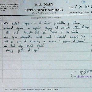 March War Diary, 5th Guards Armoured Brigade Workshops, REME, 1944