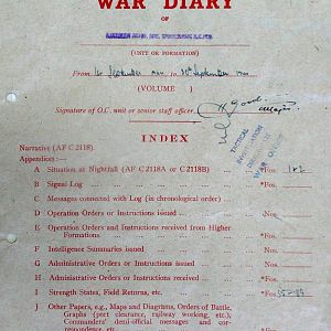 September War Diary, 5th Guards Armoured Brigade Workshops, REME, 1944
