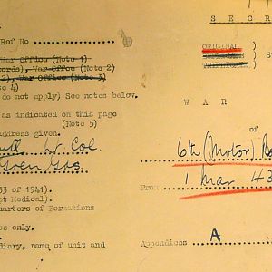 March War Diary, 6th Motor Battalion GRENADIER GUARDS, 1943