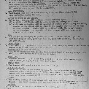 March War Diary, 6th Motor Battalion GRENADIER GUARDS, 1943