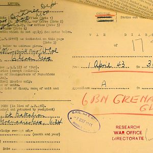 April War Diary, 6th Motor Battalion GRENADIER GUARDS, 1943