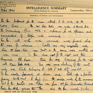 May War Diary, 6th Motor Battalion Grenadier Guards, 1943