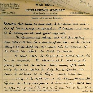 June War Diary, 6th Motor Battalion Grenadier Guards, 1943