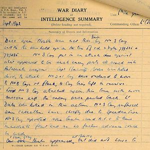 September War Diary, 6th Motor Battalion Grenadier Guards, 1943