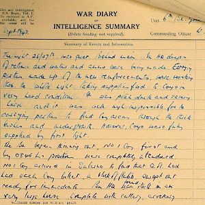 September War Diary, 6th Motor Battalion Grenadier Guards, 1943