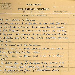 October War Diary, 6th Motor Battalion Grenadier Guards, 1943