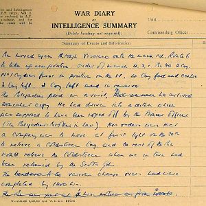 October War Diary, 6th Motor Battalion Grenadier Guards, 1943