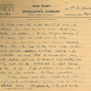 November War Diary, 6th Motor Battalion Grenadier Guards, 1943