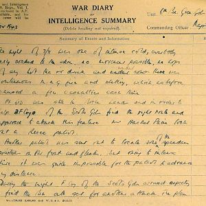 November War Diary, 6th Motor Battalion Grenadier Guards, 1943