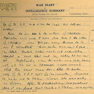November War Diary, 6th Motor Battalion Grenadier Guards, 1943