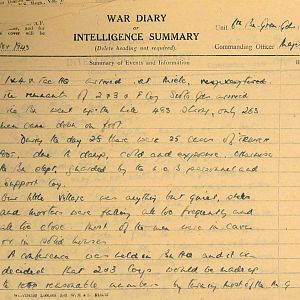 November War Diary, 6th Motor Battalion Grenadier Guards, 1943