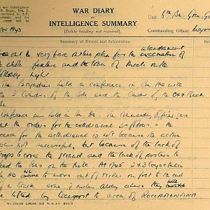 November War Diary, 6th Motor Battalion Grenadier Guards, 1943