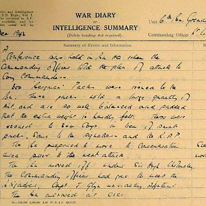 December War Diary, 6th Motor Battalion Grenadier Guards, 1943