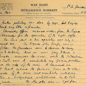 December War Diary, 6th Motor Battalion Grenadier Guards, 1943