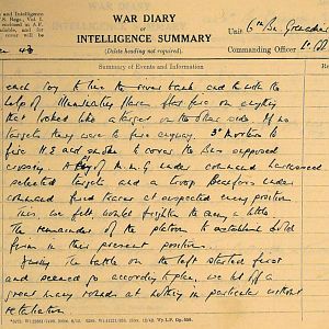 December War Diary, 6th Motor Battalion Grenadier Guards, 1943