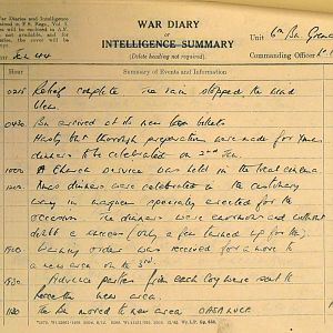 January War Diary, 6th Battalion, Grenadier Guards, Jan - Mar 1944