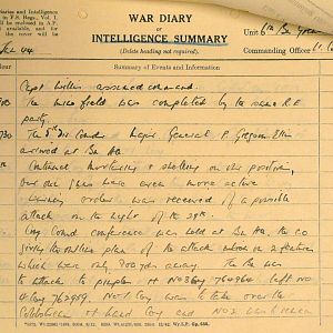 January War Diary, 6th Battalion, Grenadier Guards, Jan - Mar 1944