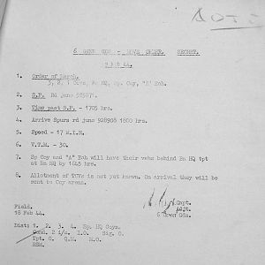 February War Diary, 6th Battalion, Grenadier Guards, Jan - Mar 1944