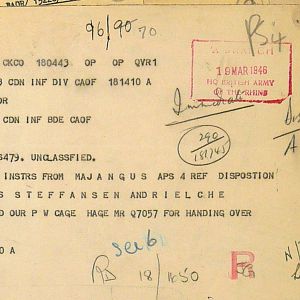 Detention of Feldwebel Ludwig Kiechle