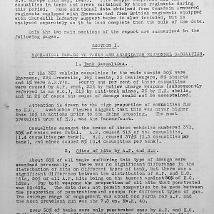 Tank Casualties Survey, NWE 1945