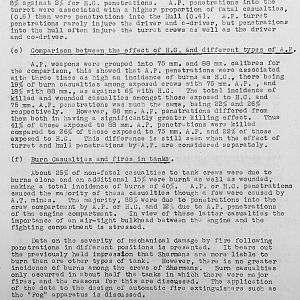 Tank Casualties Survey, NWE 1945