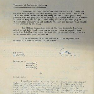 Colours for 2nd Battalions, Irish Guards & Welsh Guards