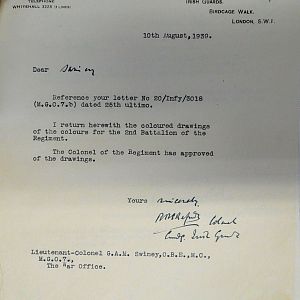 Colours for 2nd Battalions, Irish Guards & Welsh Guards