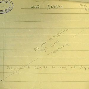September 1939 War Diary, 1 Guards Brigade Anti-Tank Company