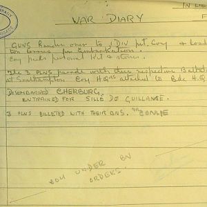 September 1939 War Diary, 1 Guards Brigade Anti-Tank Company