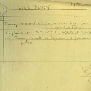 March 1940 War Diary, 1 Guards Brigade Anti-Tank Company