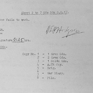 May 1940 War Diary, 7 Guards Brigade, Headquarters