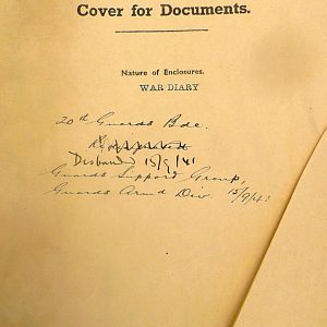 September 1941 War Diary, 20 Guards Brigade, Headquarters