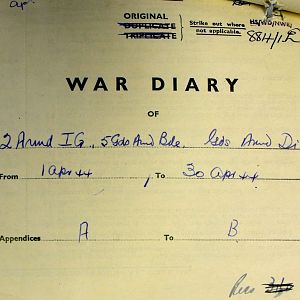 April War Diary, Irish Guards, 2 Armoured Battalion