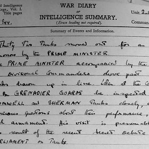 March War Diary, Irish Guards, 2 Armoured Battalion