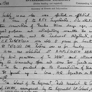 March War Diary, Irish Guards, 2 Armoured Battalion