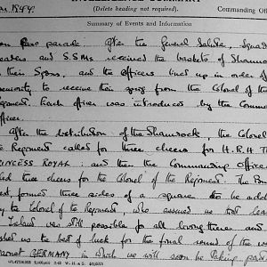 March War Diary, Irish Guards, 2 Armoured Battalion