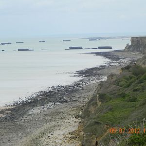 View Of The Mulberries from Arromanches