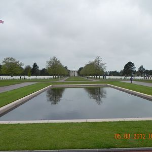 Reflecting Pool At The American Cemetery In Normandy
