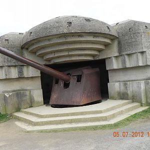 Front View Of 152 Mm German Gun Emplacement