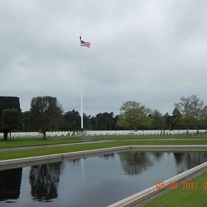 View Of The American Cemetery Above Omaha Beach