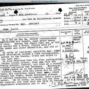 CREW, Cecil, 2661397, Serjeant, 3 CG, MM